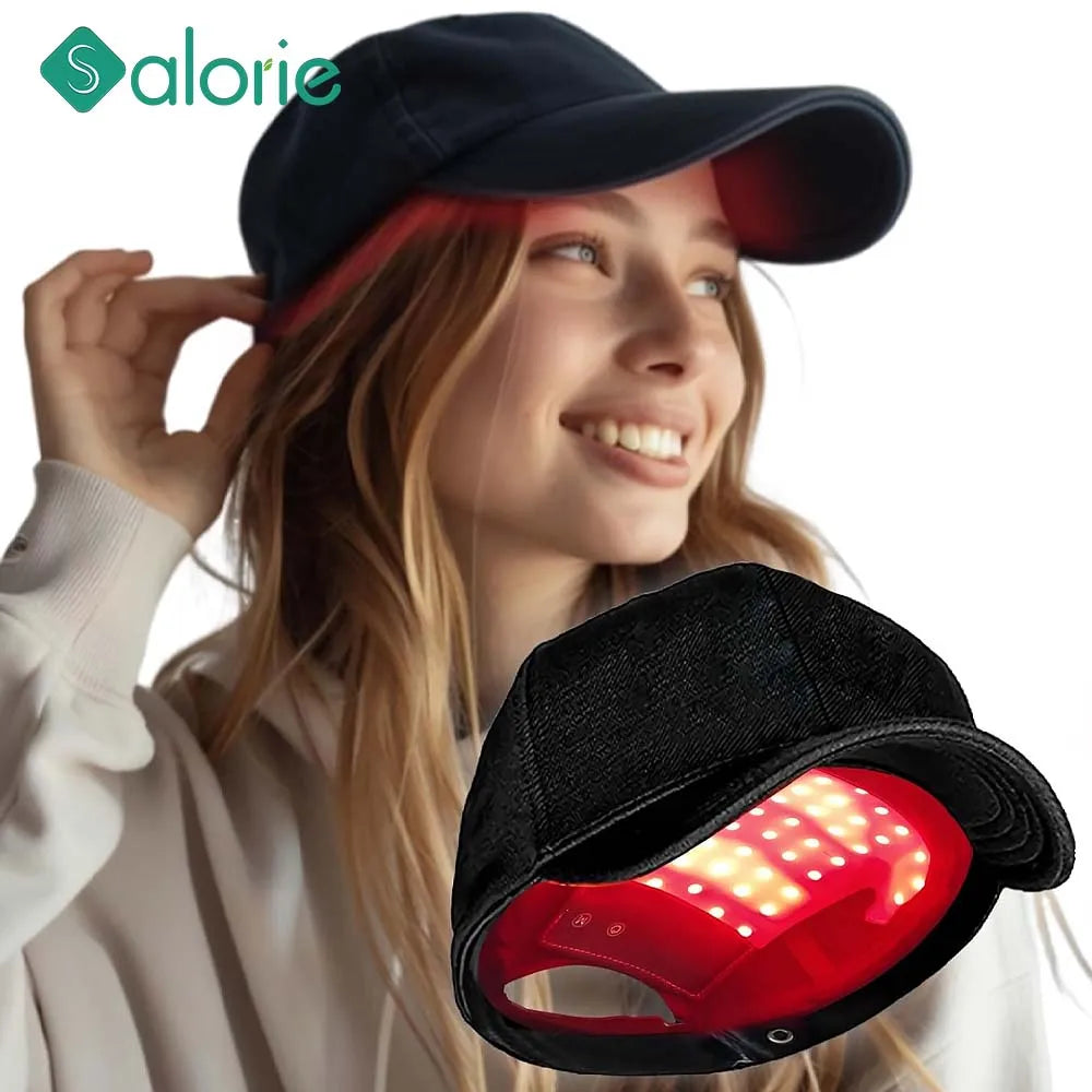 LED Red Light Therapy Hat for Hair Growth 48 Bead Lights Anti Hair Loss LED Machine 650nm 470nm  850nm Light Device Helmet Cap