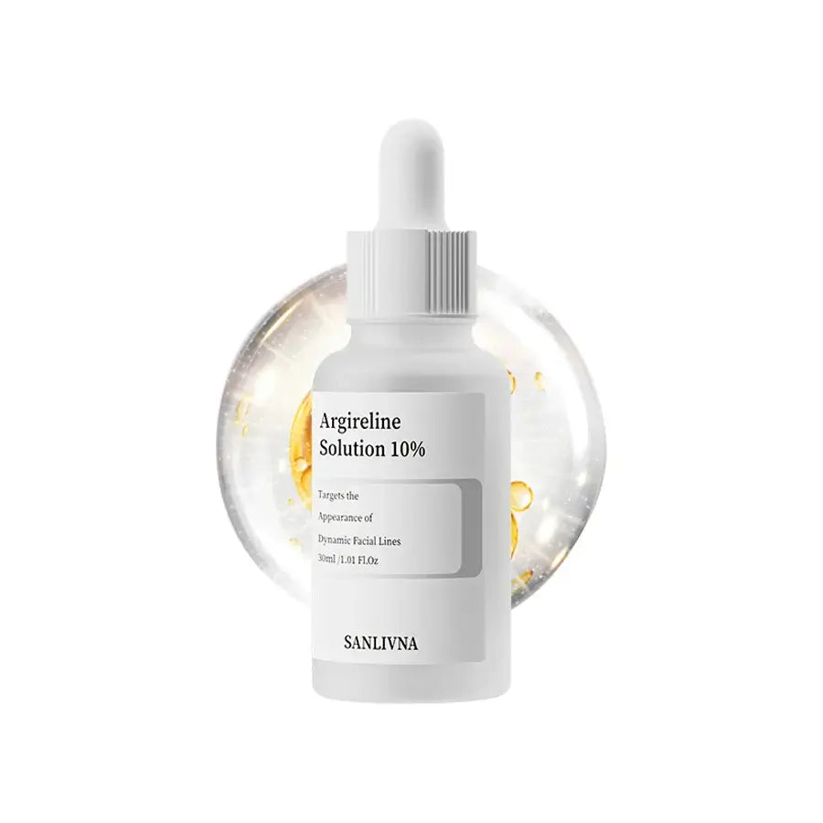 Argireline Solution 10% targeting dynamic facial lines for youthful skin by SANLIVNA. salicylic acid exfoliating serum