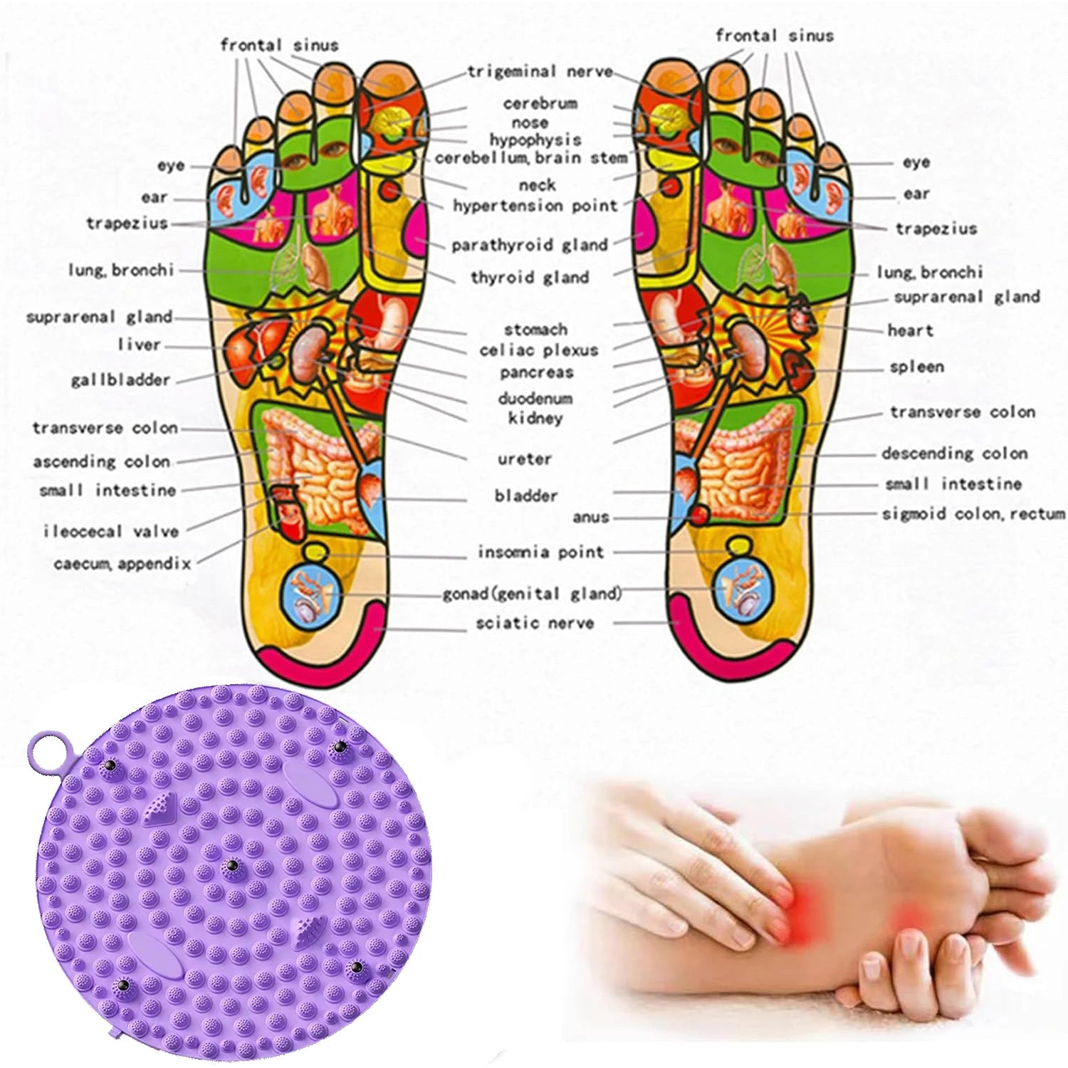 Finger Pressure Board Acupressure Foot Massage Mat